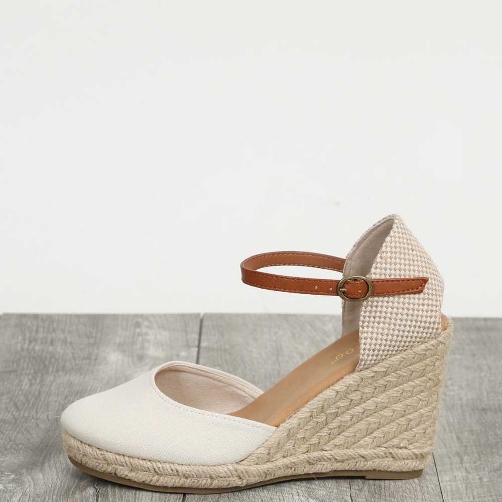 HOT SZ 10 Ankle Strap Espadrille Wedge Sandals - Picture 4 of 7